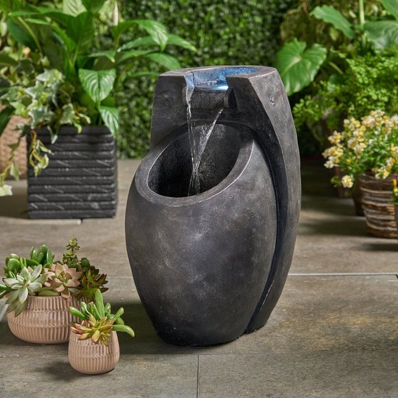 Outdoor Garden Zen Fountain Infinity Fall - Picture 1 of 5